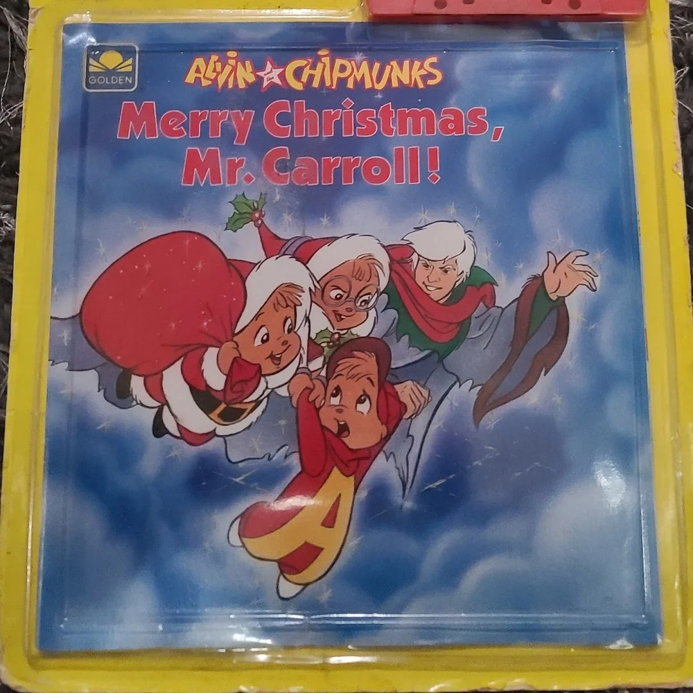 1990 Vintage Golden Story Book 'n' Tape set featuring Alvin & Chipmunks NIP